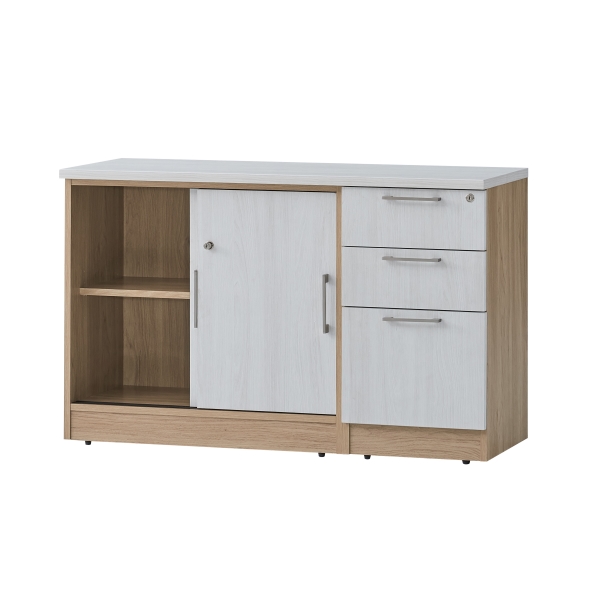 ARMOIRE LATÉRALE 1200X420X750 + NATUREL CHENE BLANC