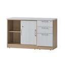 ARMOIRE LATÉRALE 1200X420X750 + NATUREL CHENE BLANC