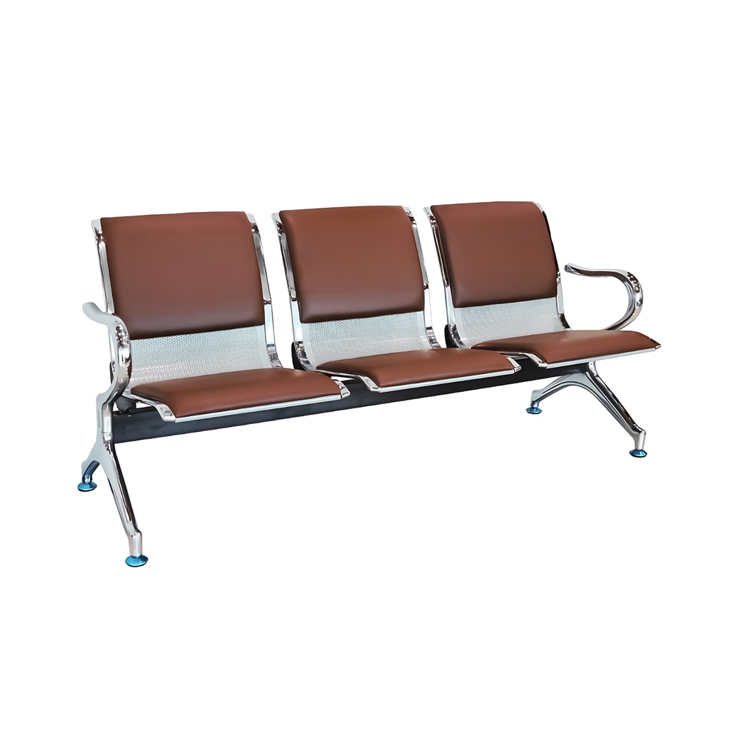Banc pour visiteur 3 Places Avec Coussin Marron