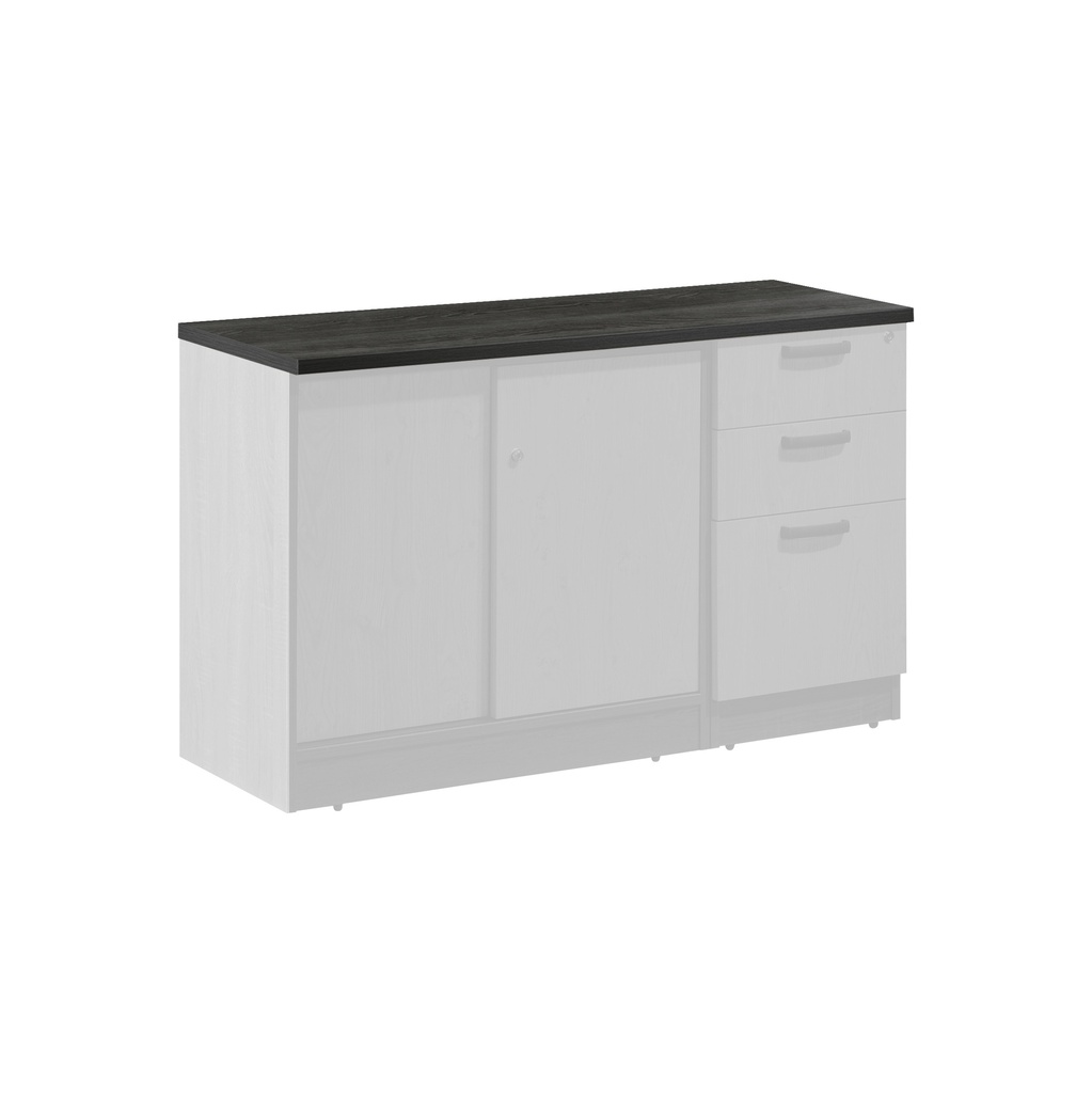 Meuble Retour Pour Bureaux Newport Gris + Solama Gris L120XW420XT25mm