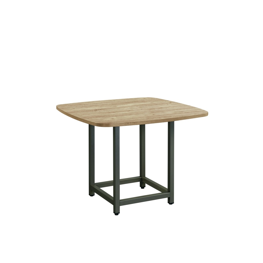 TABLE DE RÉUNION CARREE AVEC PIETEMENT EN METAL L1120 x W420 x H750MM GRIS AMBERG