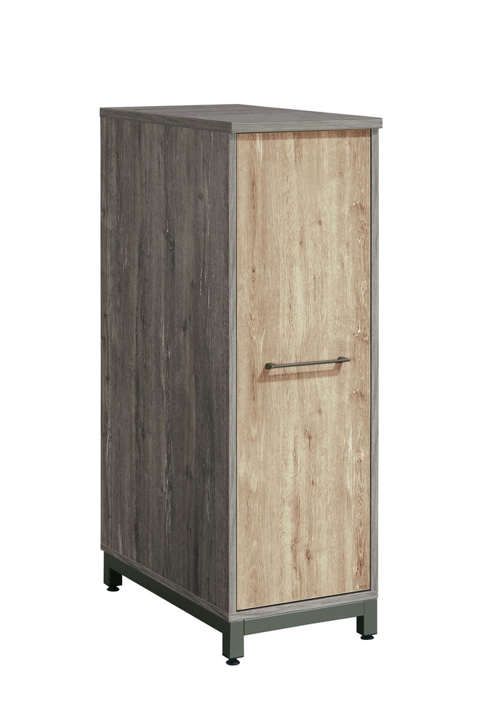 ARMOIRE MOYENNE PROFONDE AVEC PORTE BATTANTE EN BOIS L400 x W720 x H1280 GRIS AMBERG