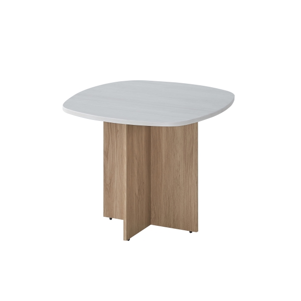 TABLE DE RÉUNION CARRÉE 900X750 + NATUREL CHENE BLANC