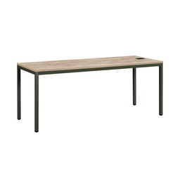 [BOHASD1260AG] BUREAU STANDARD AVEC PIETEMENT EN METAL L1200 x W600 x H750MM GRIS AMBERG